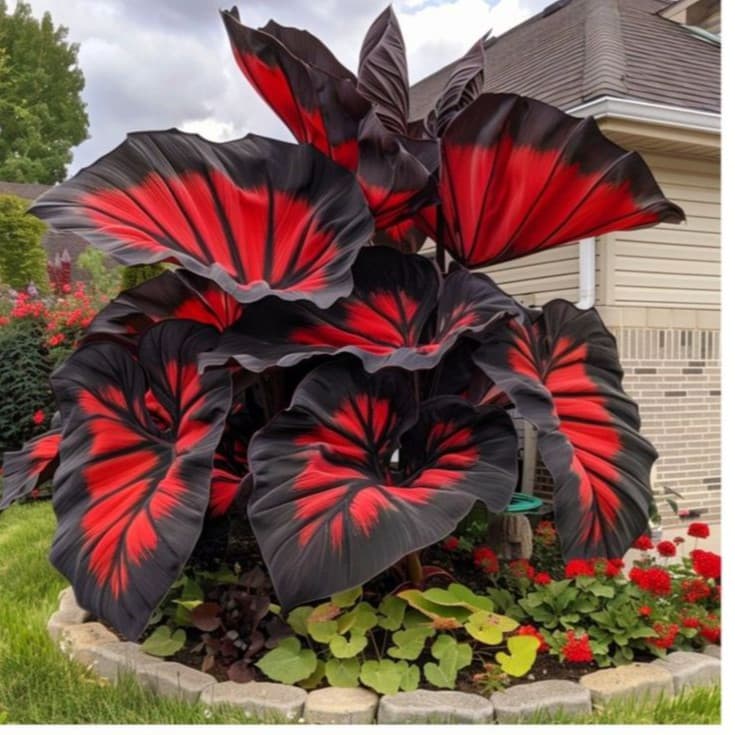 Caladium Doce Carmínico – 100 sementes com manual de cultivo II ENVIO RÁPIDO