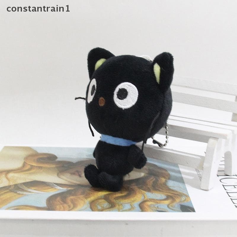 [CST] Chococat Mascote Chaveiro De Pelúcia Desenho Animado Gato Preto Kawaii Bolsa Fofa Chaveiros Charme Porta-Chaves [B