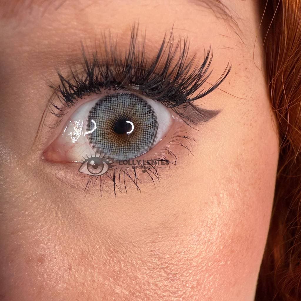 UNIDADE 1 LENTE - Lentes de Contato Natural Urban Layer Cleopatra Sky Blue GRAU Miopia Original