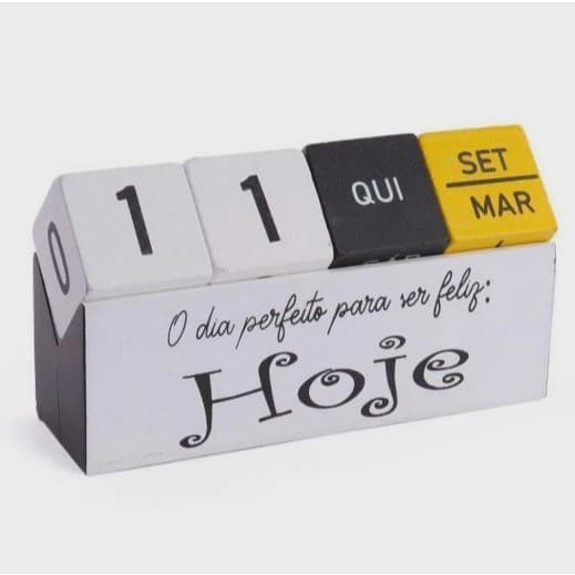 Calendário Permanente De Madeira Colorido