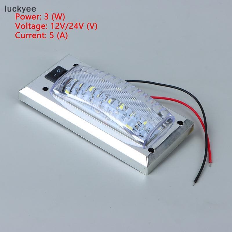 luckyeo LED 12V-24V Painel De Luz Interior Do Carro Lâmpada Leitura Alto Brilho Luzes Cabine Para Van Caminhão RV Barco 
