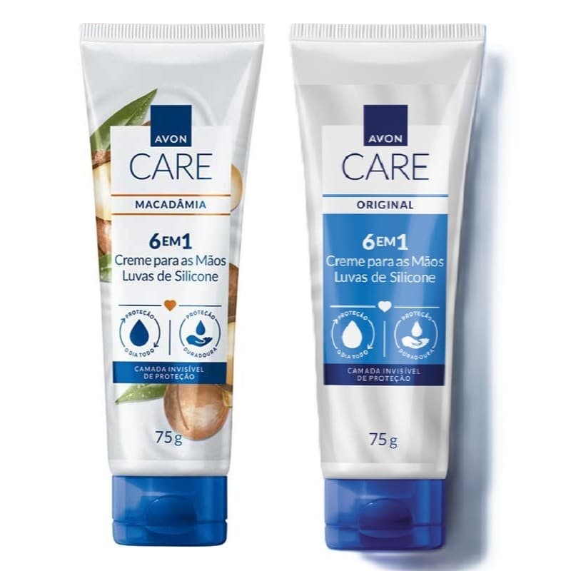 Kit Care Luvas de Silicone Creme Protetor para as Mãos 75g cada - Original Avon