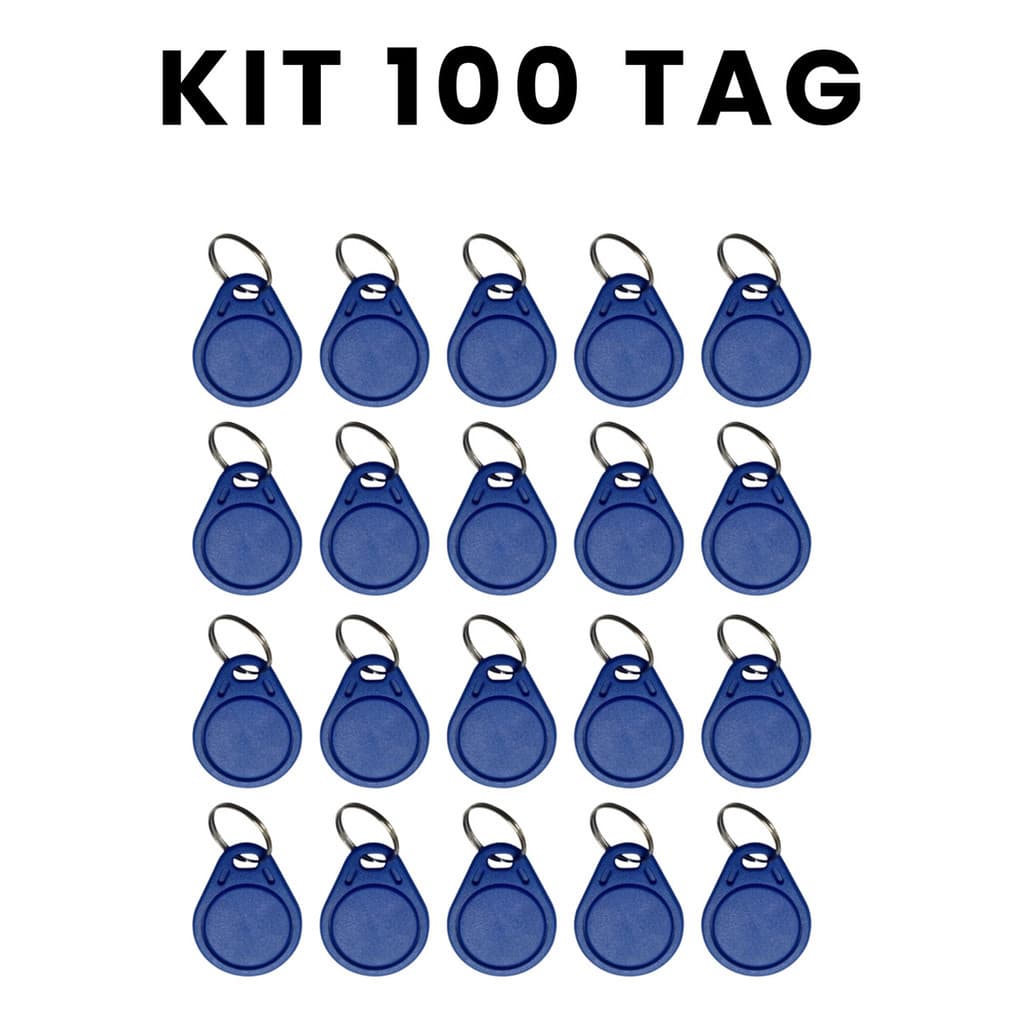Kit 100 Chaveiro Tag Proximidade Rfid 125khz - Ideal