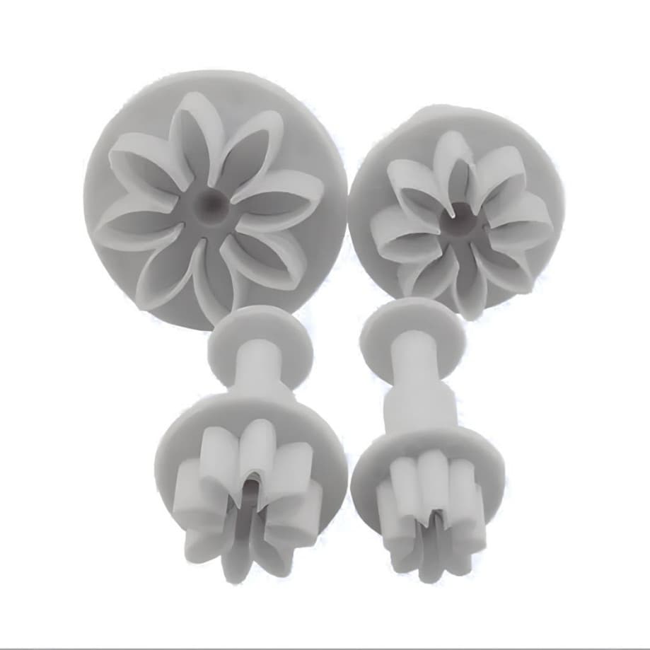 Kit Cortador Ejetor Margarida Pasta Americana E Biscuit