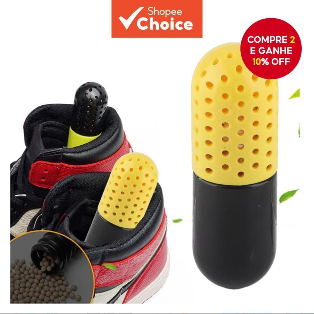 1 par de cápsulas desodorizantes para sapatos de longa duração para bolsa de closet.