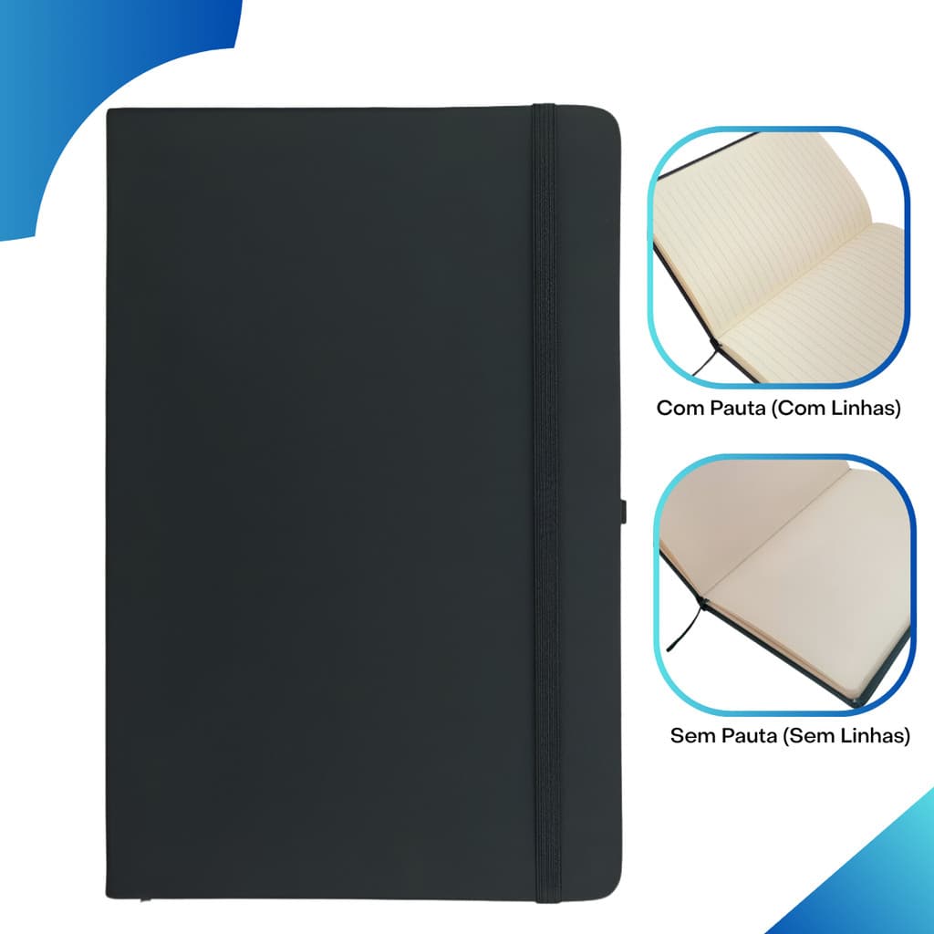 Caderneta Anotação tipo Moleskine Executiva Universitária SKETCHBOOK A5 14x21 Projetos Desenhos