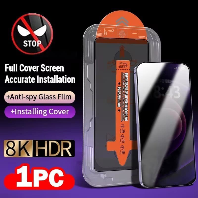 película Protetora De Tela De Vidro De Privacidade iPhone 16 Pro Max 14 13 11 12 15 13 X XR XS 15Plus