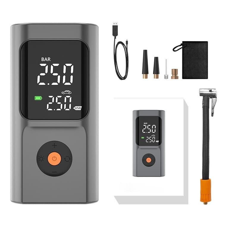 Mini Compressor De Ar Sem Fio 100w Digital Automotivo Usb/dc