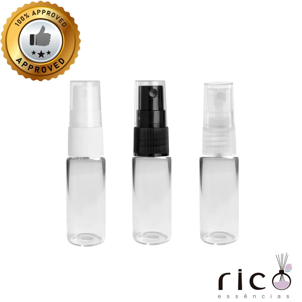 50 a 100 Frasco Spray Vidro 5ml Amostra de Perfume Porta Perfume Branco Preto e Natural