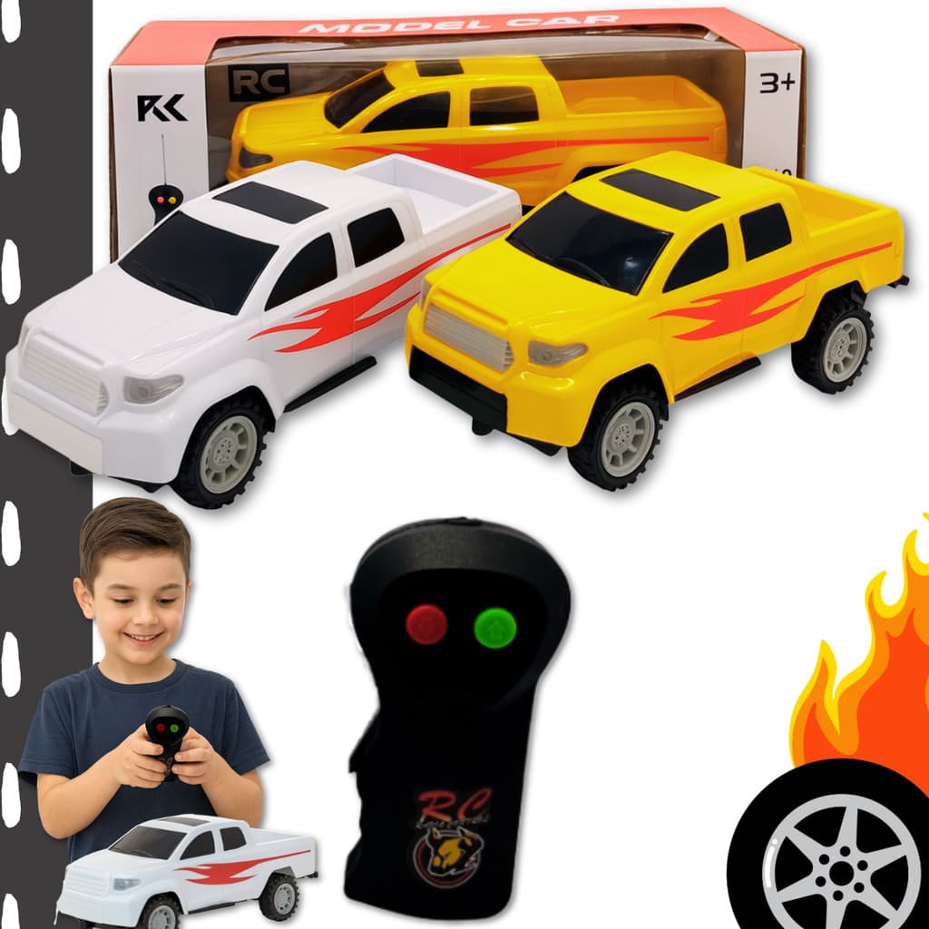 Brinquedo Carrinho Caminhonete Hilux Controle Remoto 2canais