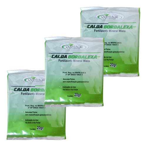 Kit Calda Bordaleza Pronta Fertilizante Contra Fungo 20g 3un