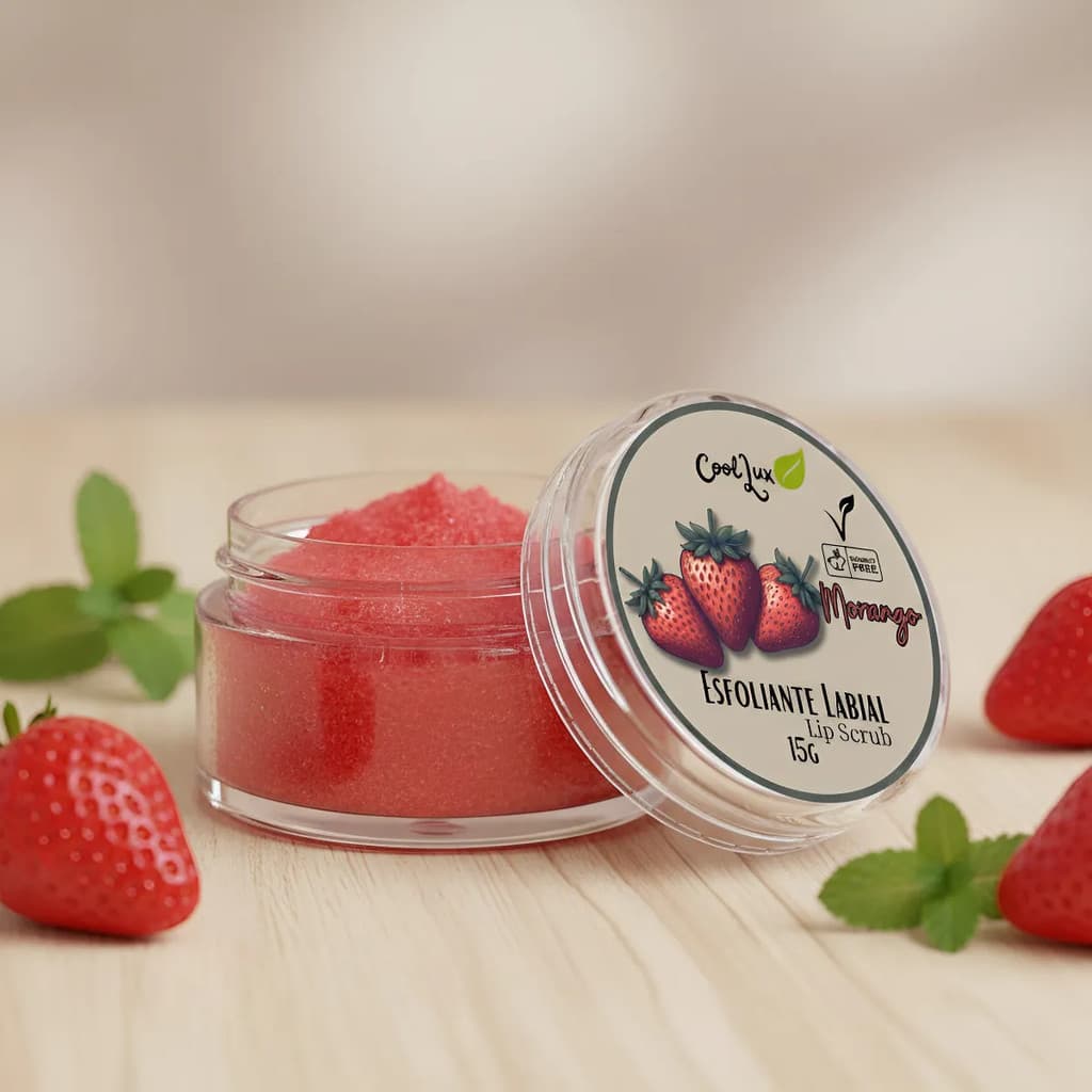 Esfoliante Labial Natural Vegano Artesanal - Cuide dos Seus Lábios