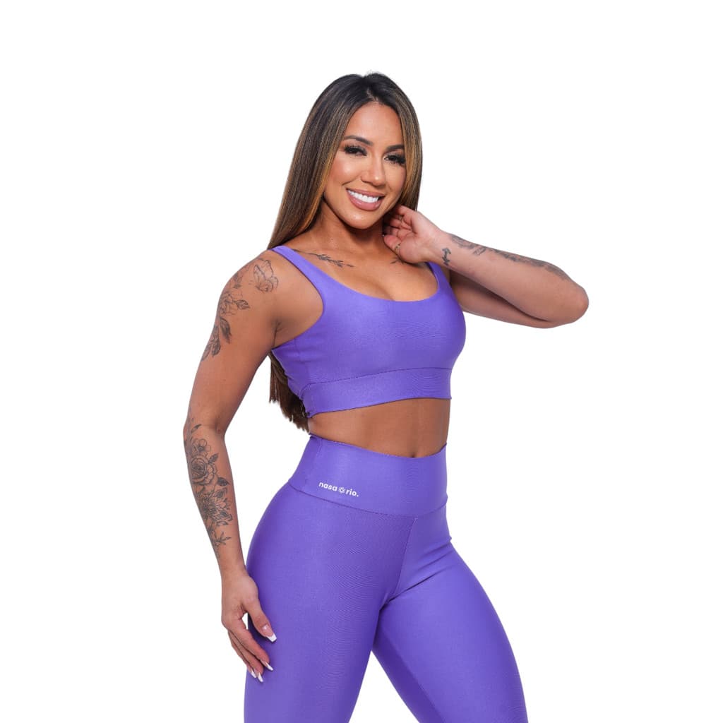 Conjunto de Academia Feminino Fitness Calça Legging Zero Transparência