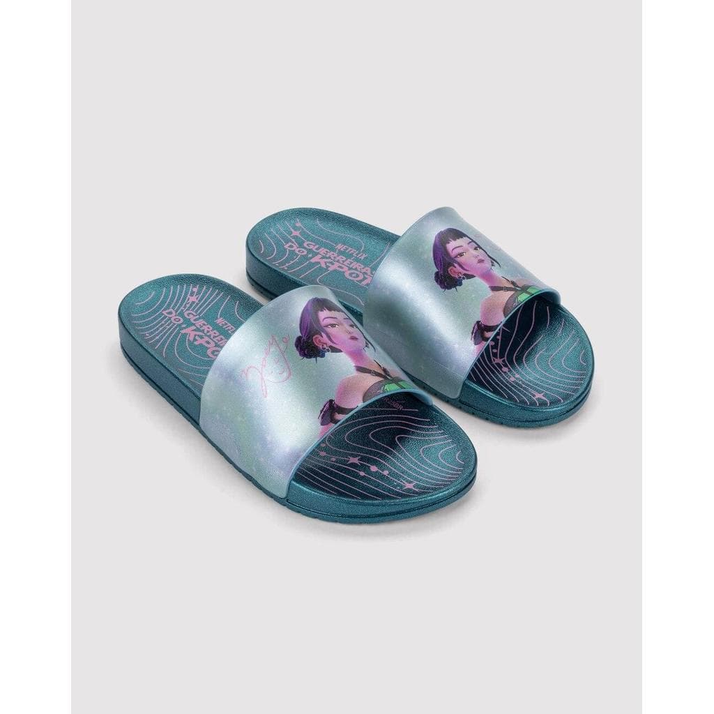 Chinelo Slide Infantil Grendene Kids Guerreiras do K-POP Huntrix