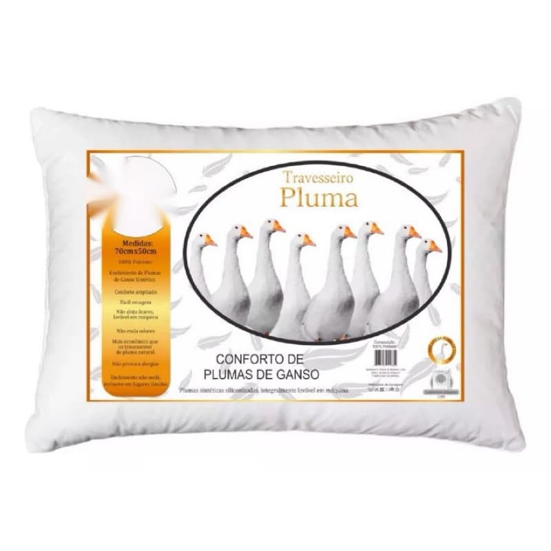 Travesseiro de plumas de ganso sintético 50x70 Promoção macio antialérgico