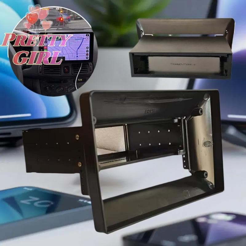 [Pretty ggirl] 1DIN A 9 Polegadas Universal Single Din Car Stereo Radio Fascia Touch Screen Painel De Navegação Moldura 