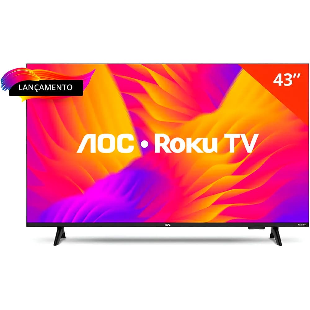 Smart TV AOC 43'' Full HD Wi-Fi Roku TV 43S5155/78G