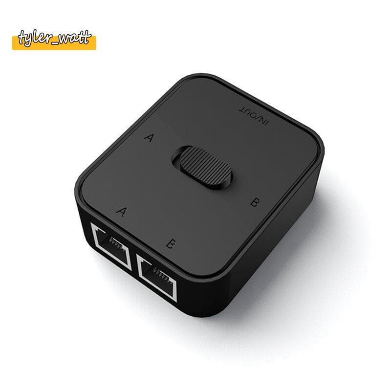 Interruptor De Rede RJ45 LAN CAT6 De 2 Portas 1000Mbps 2 Em 1 Saída/1 2 Saídas Divisor De Switcher Externa Interna