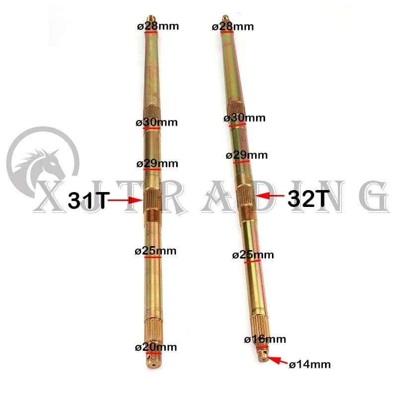 Eixo Traseiro de 800mm/810mm Compatível com DIY Chinês 150cc 200cc 250cc ATV UTV Buggy Quadriciclo Elétrico Acessórios d