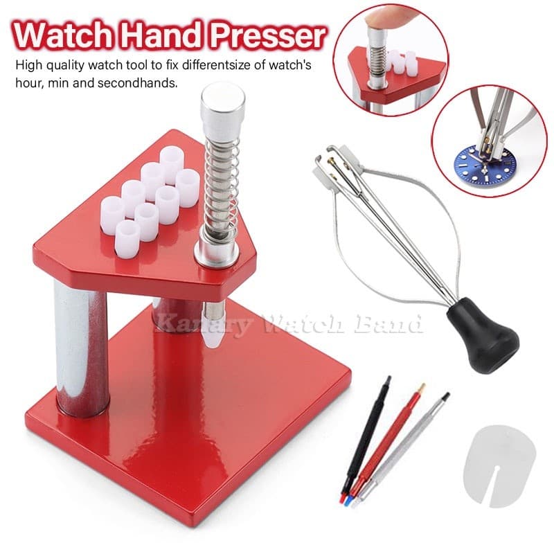 Relógio Mão Agulha Removedor Presser Conjunto De Pulso Êmbolo Extrator Liga Aço Fitter Ferramenta Reparo Para Relojoeiro