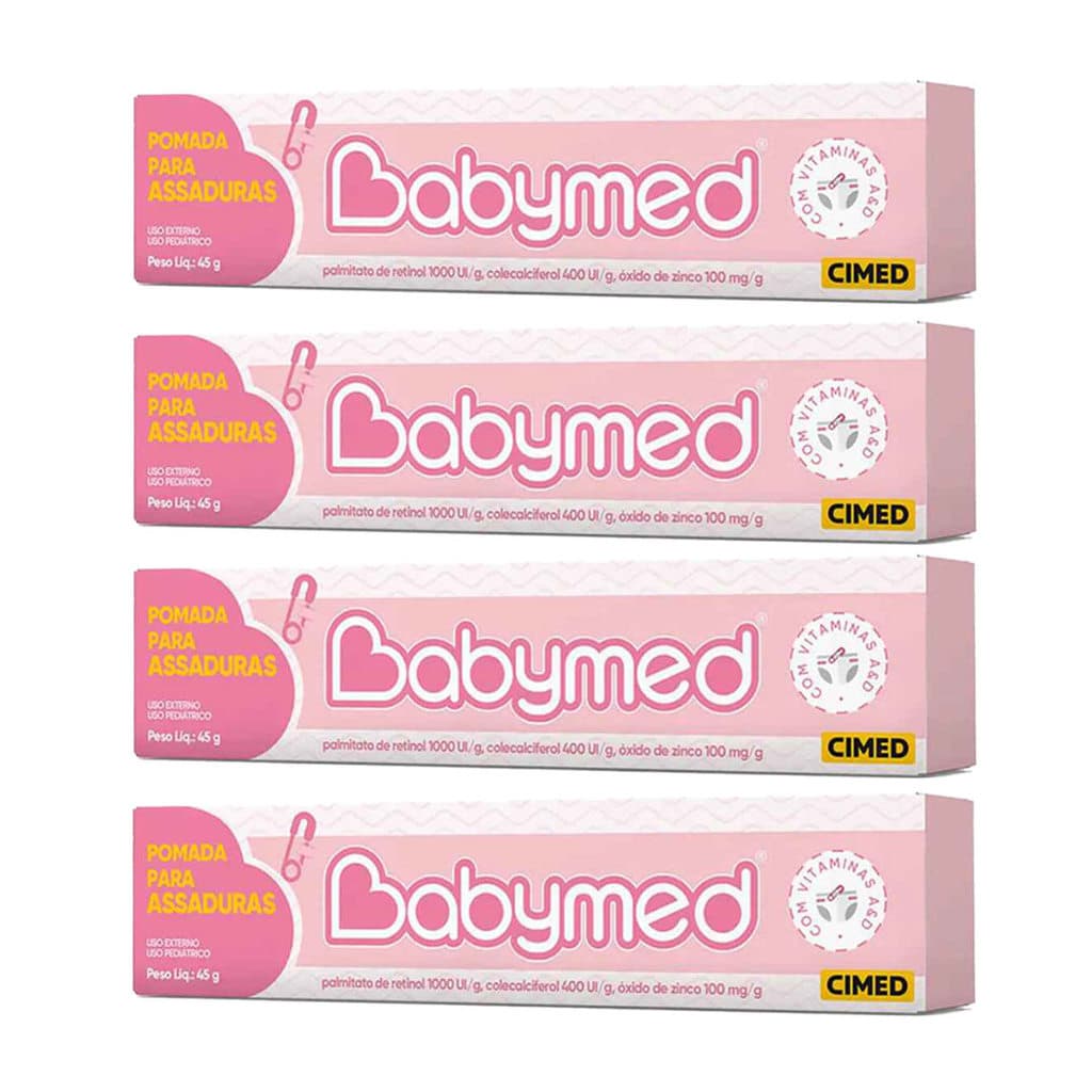 Babymed Rosa Pomada Assaduras 100mg Kit 4 - 45g - Cimed