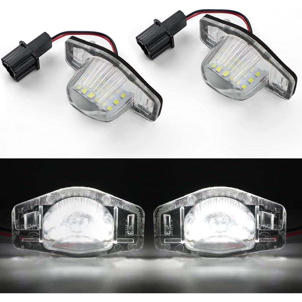 2Pcs Conjunto de Lâmpada de Luz de Placa de Licença LED Completa Compatível com Honda Jazz Fit O