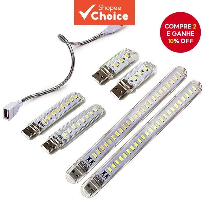 Mini Luzes De Livro USB Lâmpadas LED DC 5V Lâmpada De Leitura Ultra Brilhante Para Banco De Potência Acampamento PC Lapt