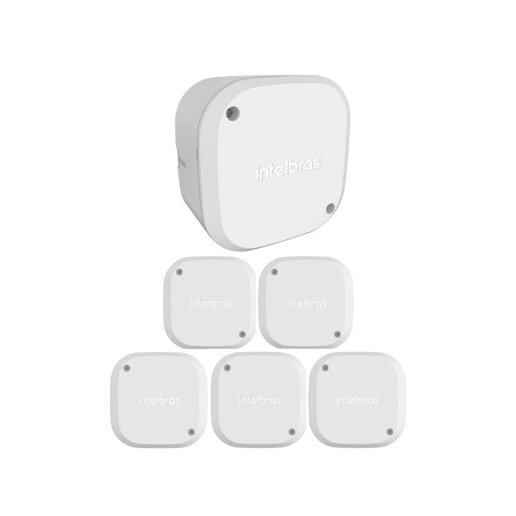 Kit 6 Caixas de Passagem Plástica Câmeras Bullet/Dome Interno VBOX 1100 Intelbras