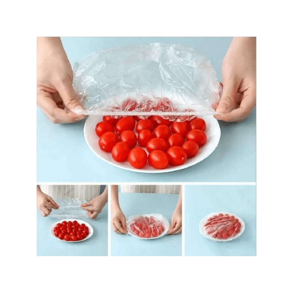 KIT 100/200/300 Tampa De Plástico Descartável Para Alimento