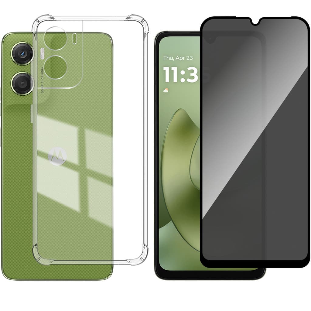 Capa Case Capinha Anti Impacto Compatível Com Moto G06 + Película 3D Privacidade