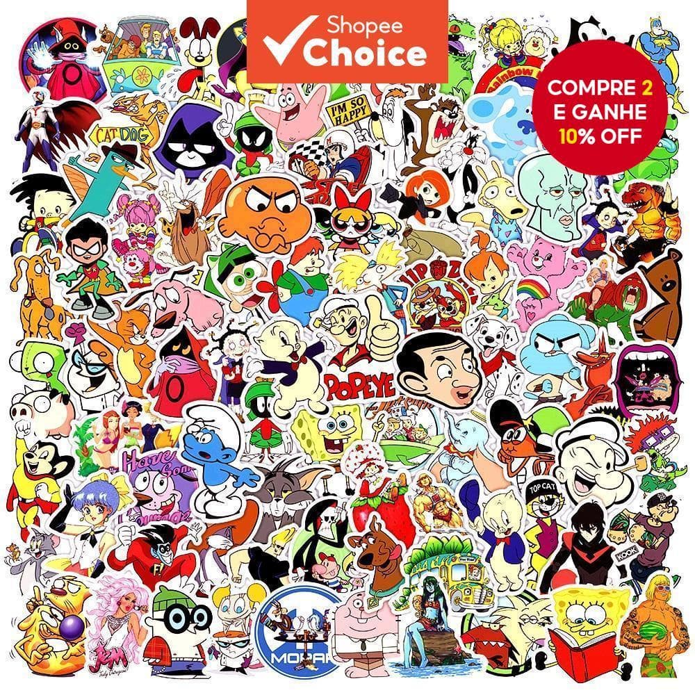 Adesivos De Vinil Retrô De Desenho Animado Dos Anos 90 , 90 Peças , Animais Fofos , À Prova D'água , Laptop , Para Escol