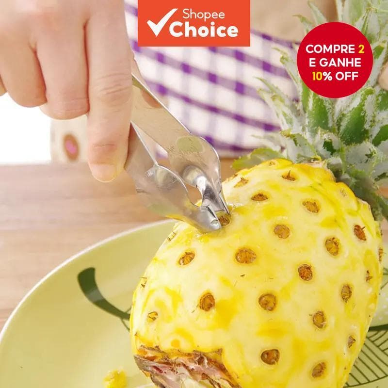 Removedor de Núcleo de Abacaxi de Aço Inoxidável para Descascamento e Fatiamento Fácil, Criar Petiscos e Pratos Doces
