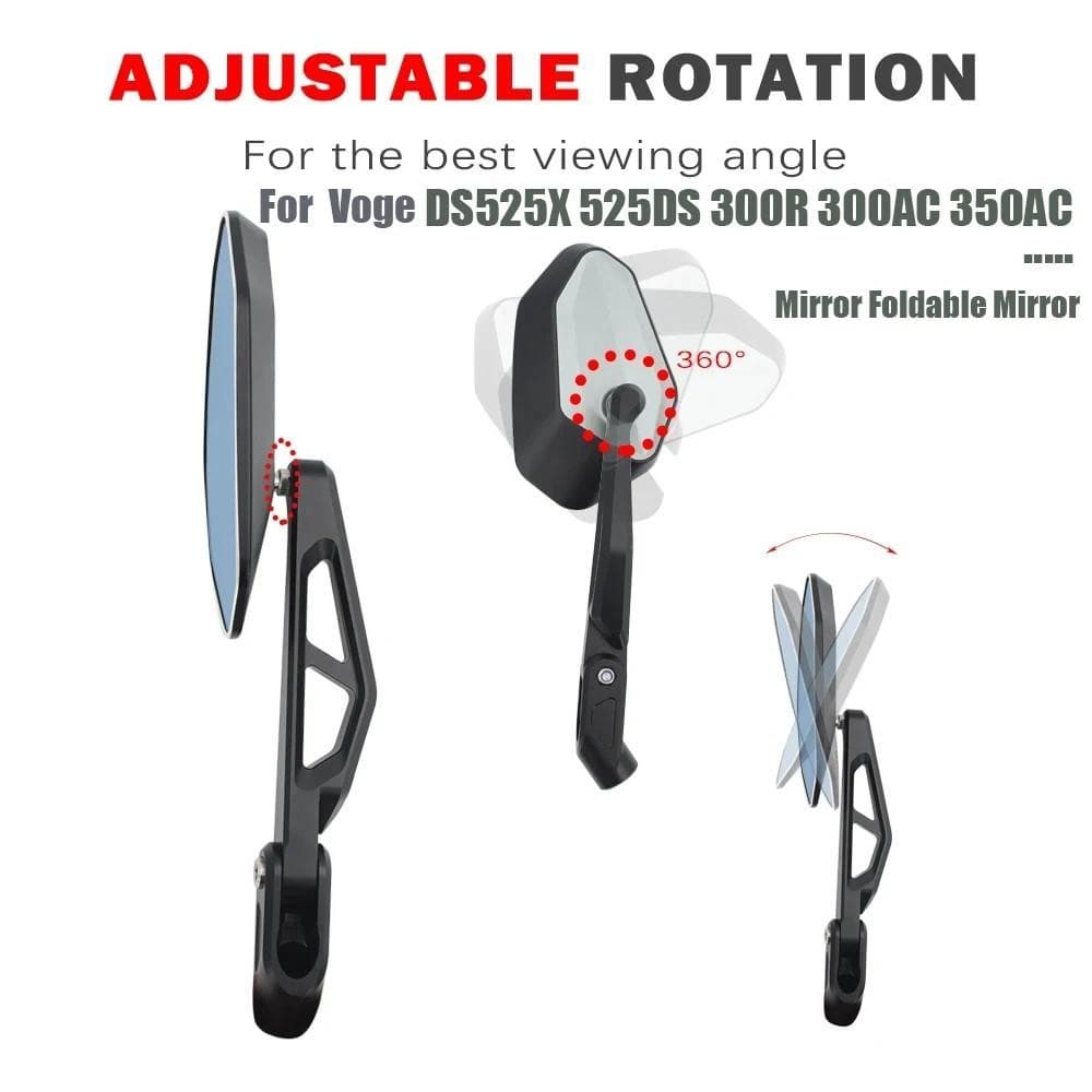 Para LONCIN VOGE 525DS 525DSX 300R 300AC 350AC 500AC Q250 SR150GT Moto Espelho Acessórios CNC De Alumínio Dobrável