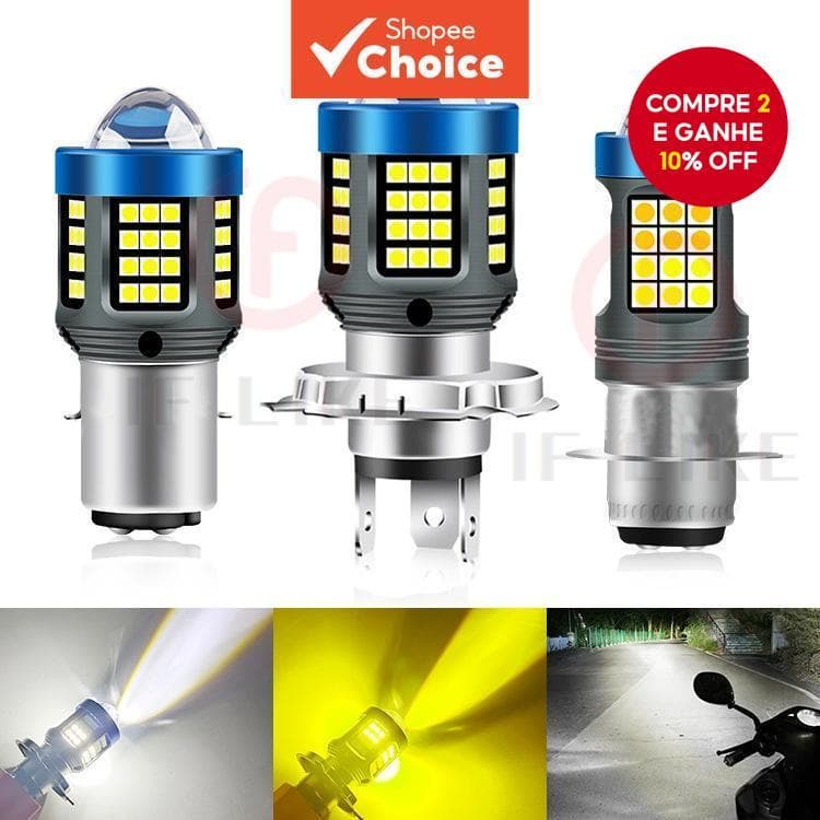 Mini LED Motocicleta Luz De Condução Ponto T19 P15D H4 Farol DC12V-60V 8000LM Branco Amarelo