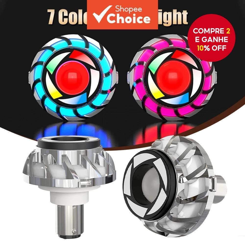 Farol LED Para Motocicleta Angel Eye-Luz Traseira De Freio Universal 1157 Com Lâmpada De Advertência