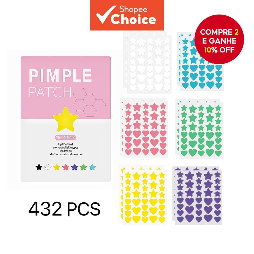 Adesivos De Acne Em Forma De Estrela E Coração, Invisíveis, Para Remoção E Camuflagem De Manchas Faciais, 216/432 PCS