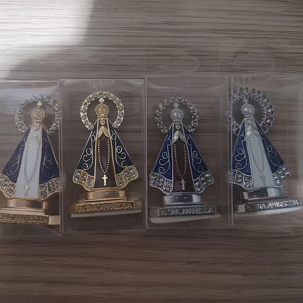 Pacote Com 12 Medalhas De Metal Da Nossa Senhora Aparecida No Atacado-Pingentes DevocionaisCatólicos