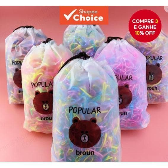 Laços De Cabelo Descartáveis Da Cor Geléia Das Faixas De Borracha Elásticas Altas Para O Estilo Fácil