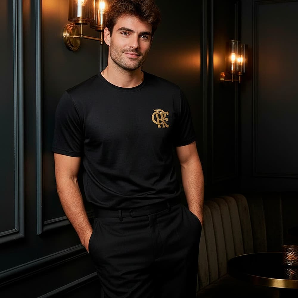 Camiseta Flamengo Urban Black Gold Masculina Oficial