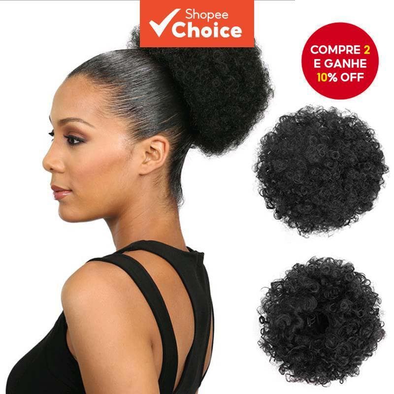 Curto Afro Puff Cabelo Sintético Coque Chignon Peruca Para Mulheres Cordão Rabo De Cavalo Kinky Encaracolado Updo Clipe 