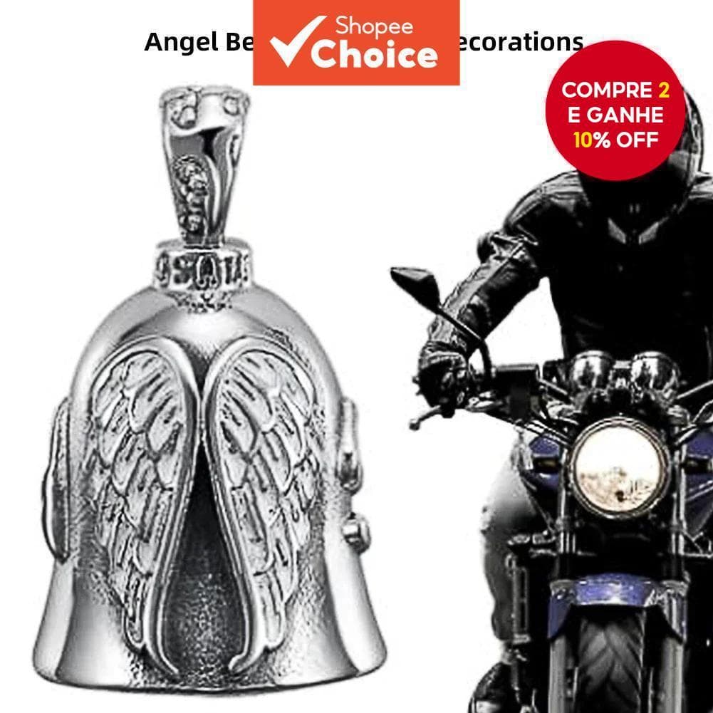 Decoração De Motocicleta SECRETSPACE Angel Bell Guardian | Acessório De Metal Exclusivo Para Modelos K6Z8 Em Diante