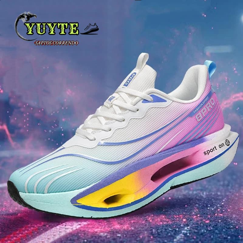Maratona Carbon Board Tênis de corrida feminino para jovens calçados esportivos de treinamento masculino