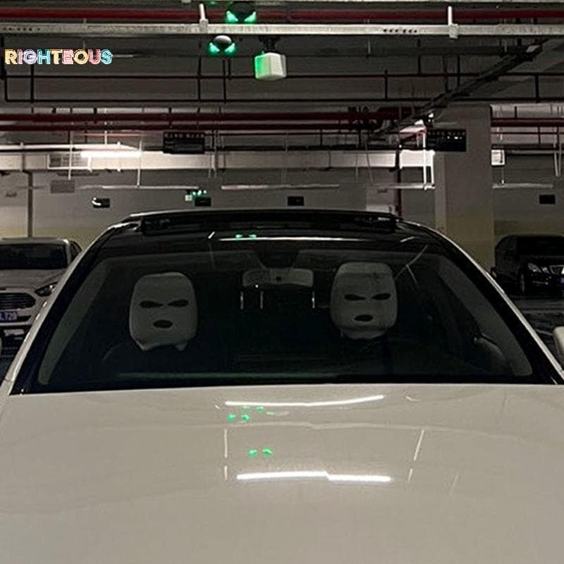 Rightrous Universal Assento De Carro Encosto De Cabeça Capa Balaclava 3 Buracos Completa Halloween Natal Engraçado Decor