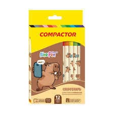 HIDROGRAFICA NEO PEN GIGANTE CAPIVARA C/12 CORES