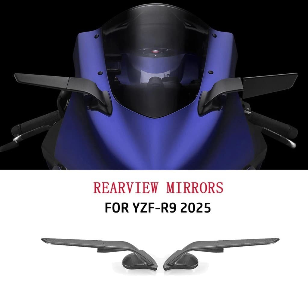 Para YZF-R9 YZFR9 R9 2025 Acessórios Da Motocicleta Stealth Asa Espelhos Esportes Winglets Espelho Ajustável