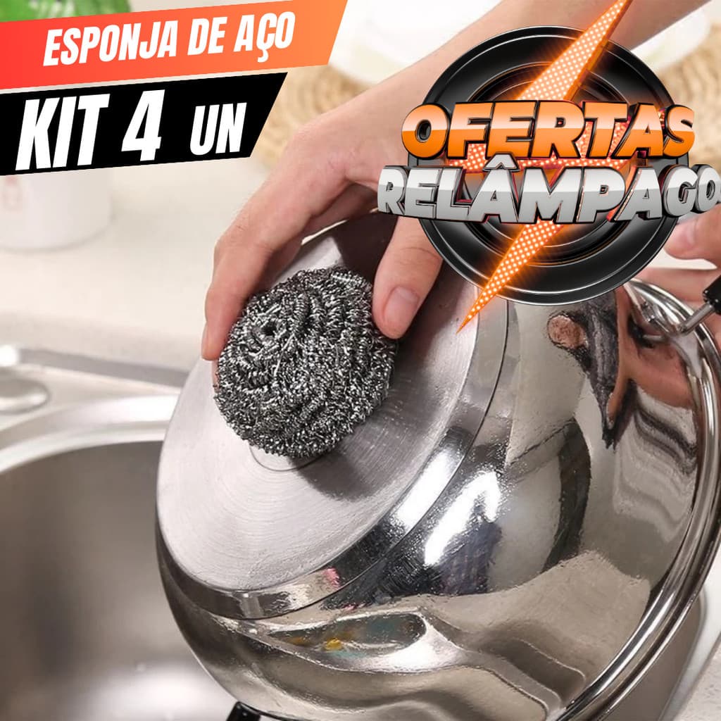Kit12 Palha de Aço Esponja para Uso Diário