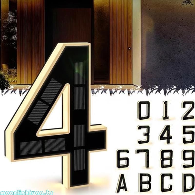 moonlightyaa1 Números Casa Iluminados Para Fora 2026 Endereço À Prova D Assinam Iluminação LED Moderna