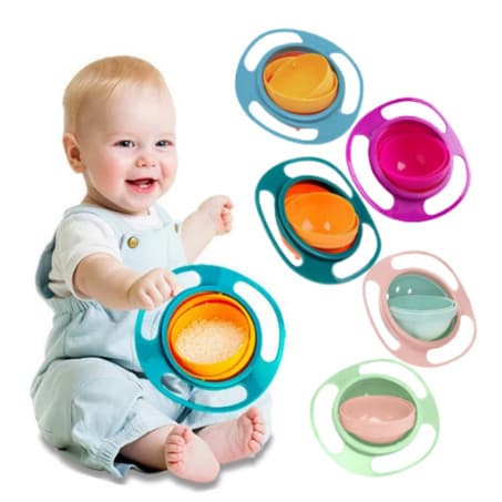 Potinho Pote Prato Mágico Giratório 360° Infantil WL-2389