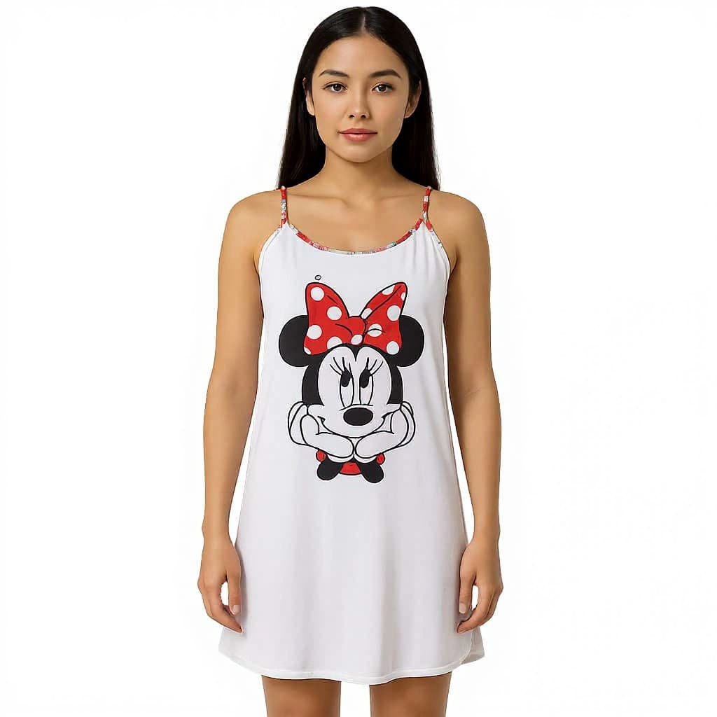 Camisola Su Personagens de Alcinha Feminina Adulta| Malha Leve e Confortavel para Dormir