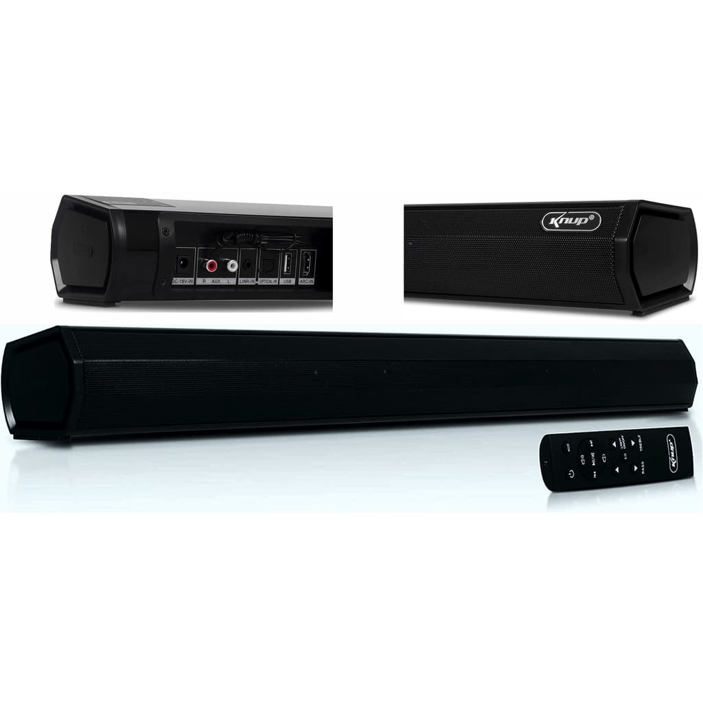 Soundbar Home Theater 2.0 Canais P/ Tv Smart Tv Bluetooth Usb Entrada óptica Hdmi Arc Rádio Fm Controle 60w Knup